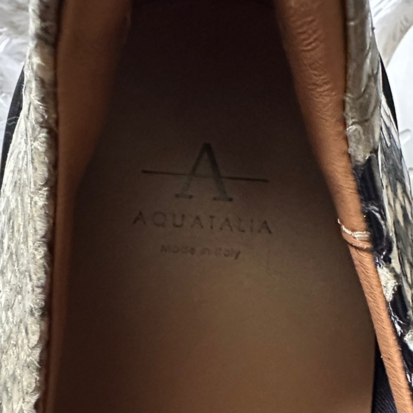 Aquatalia Beige and Black Patterned Loafers - Picture 3 of 7